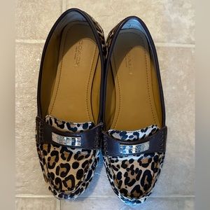 Coach leopard loafers